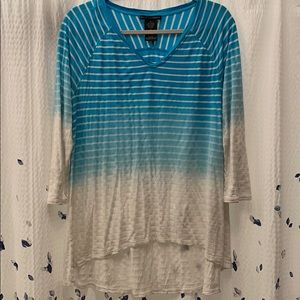 Grace Elements High-Low V-neck Ombré Tee